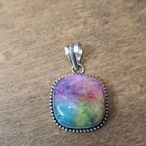 Multicolor Silver Pendant